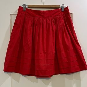 Banana Republic Pleated A-line Skirt in Red - size 8